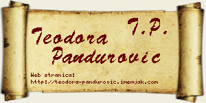 Teodora Pandurović vizit kartica